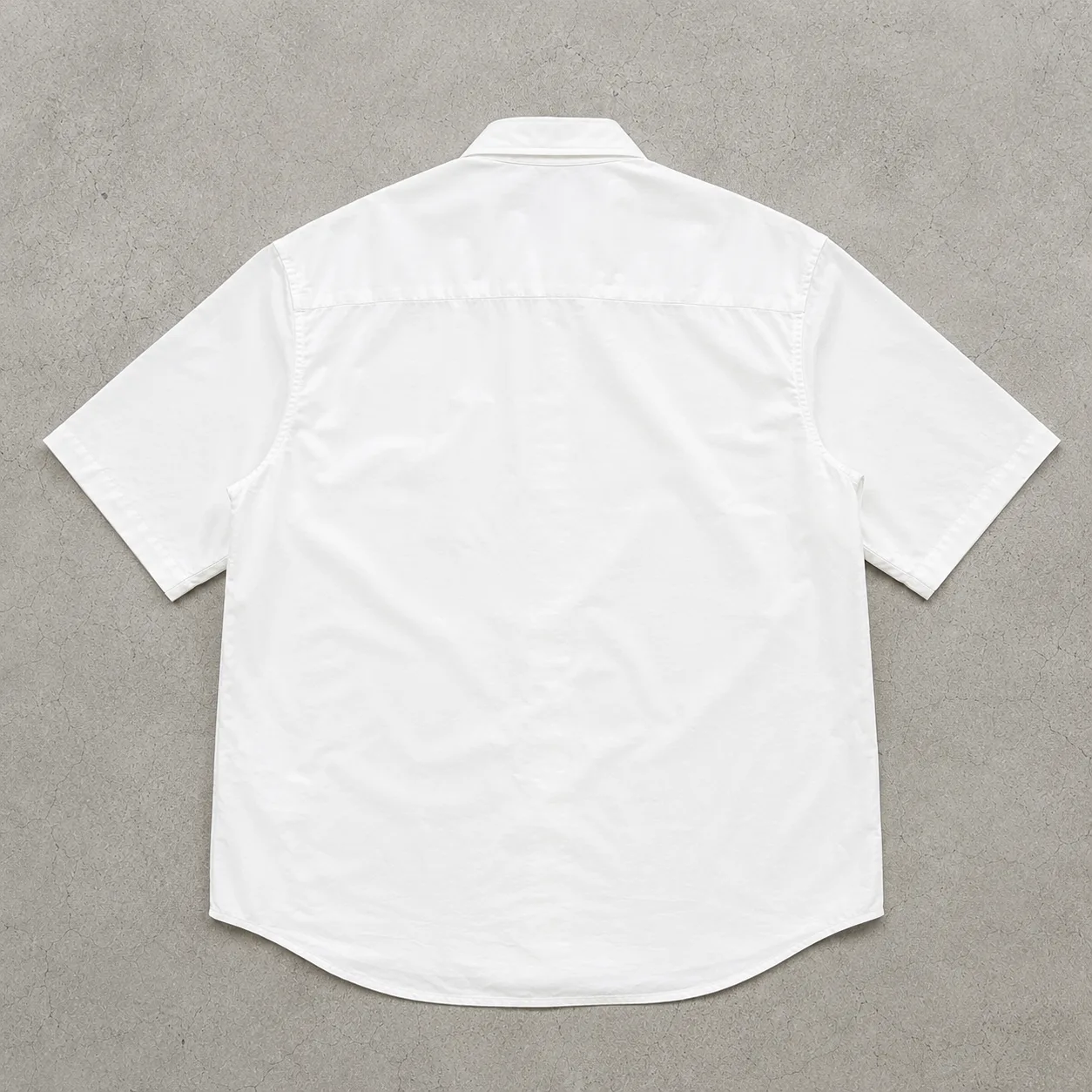 White Cotton Short Sleeve Shirt sample view 2