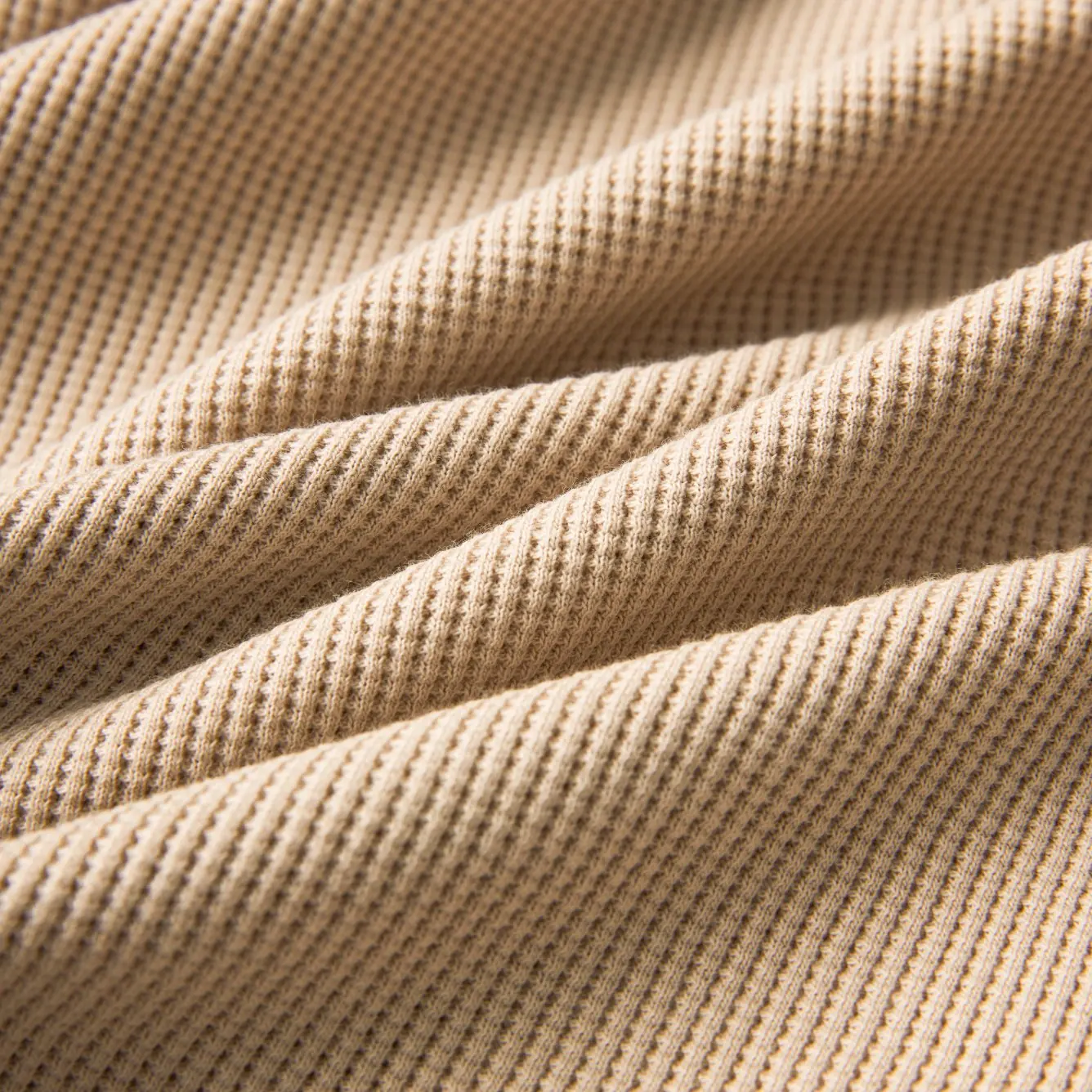 Natural 250 GSM waffle knit fabric