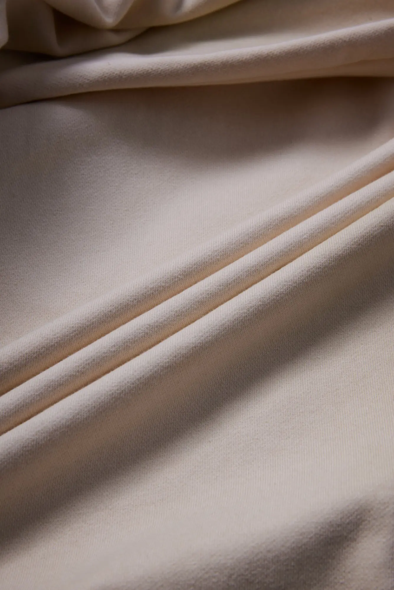 Heavyweight cotton fleece fabric used for hoodie development