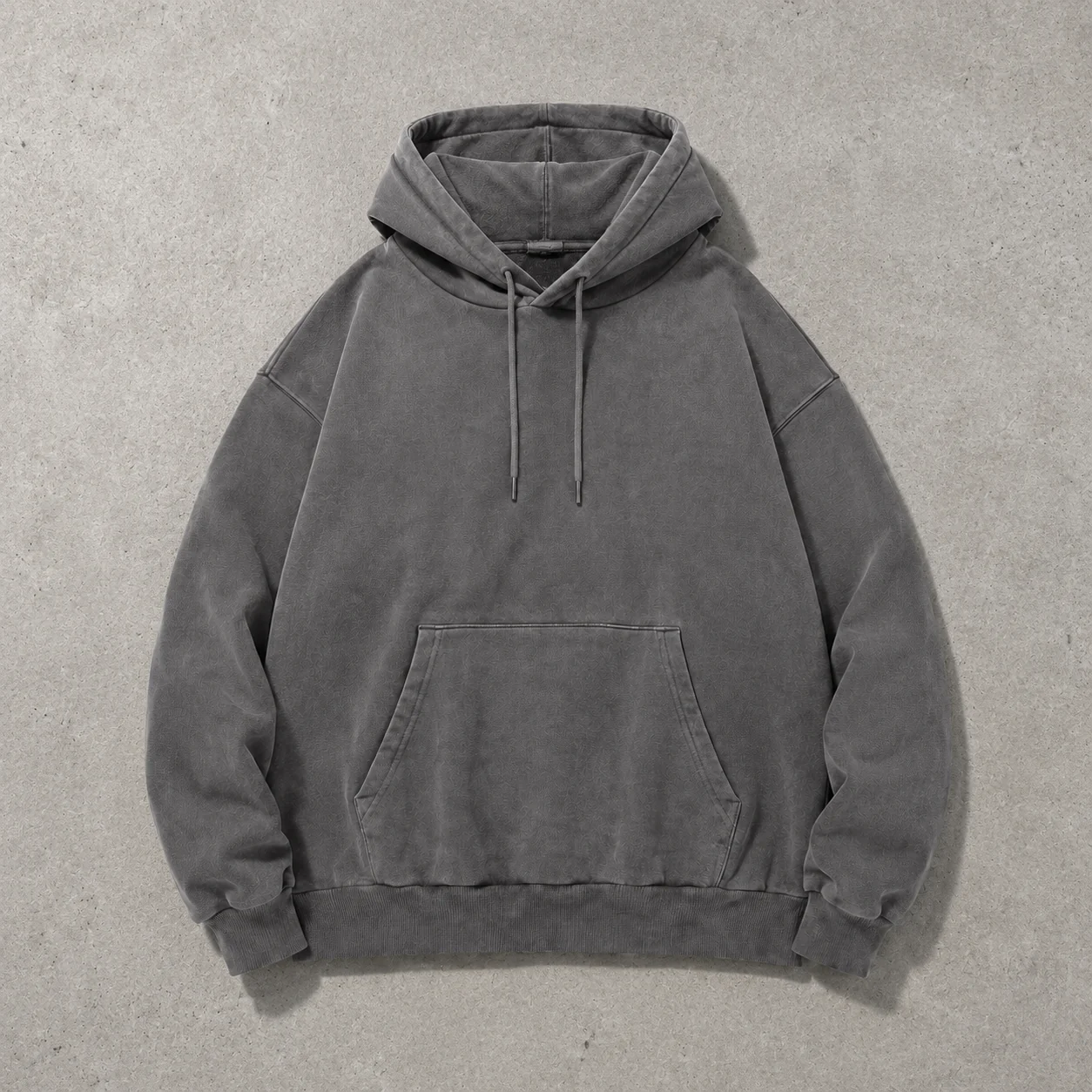 Apparel colorway flat lay on cement