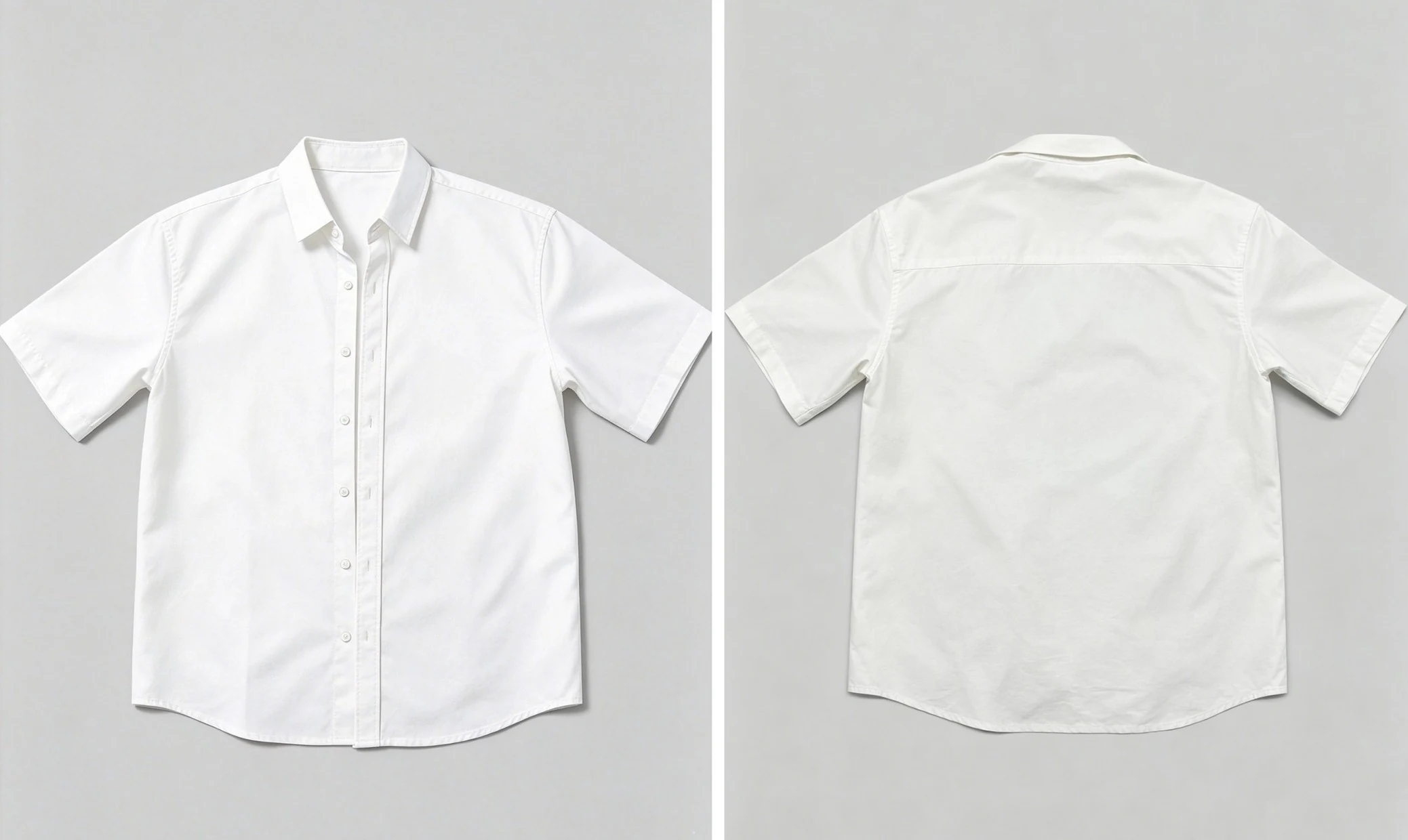 White shirt front and back reference