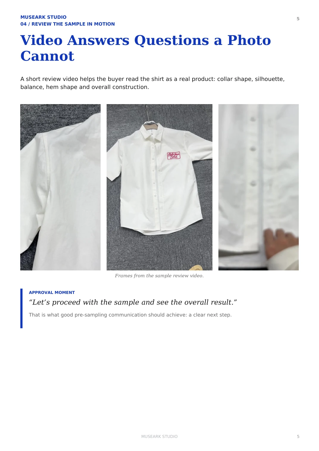 Factory information before sampling article page 5