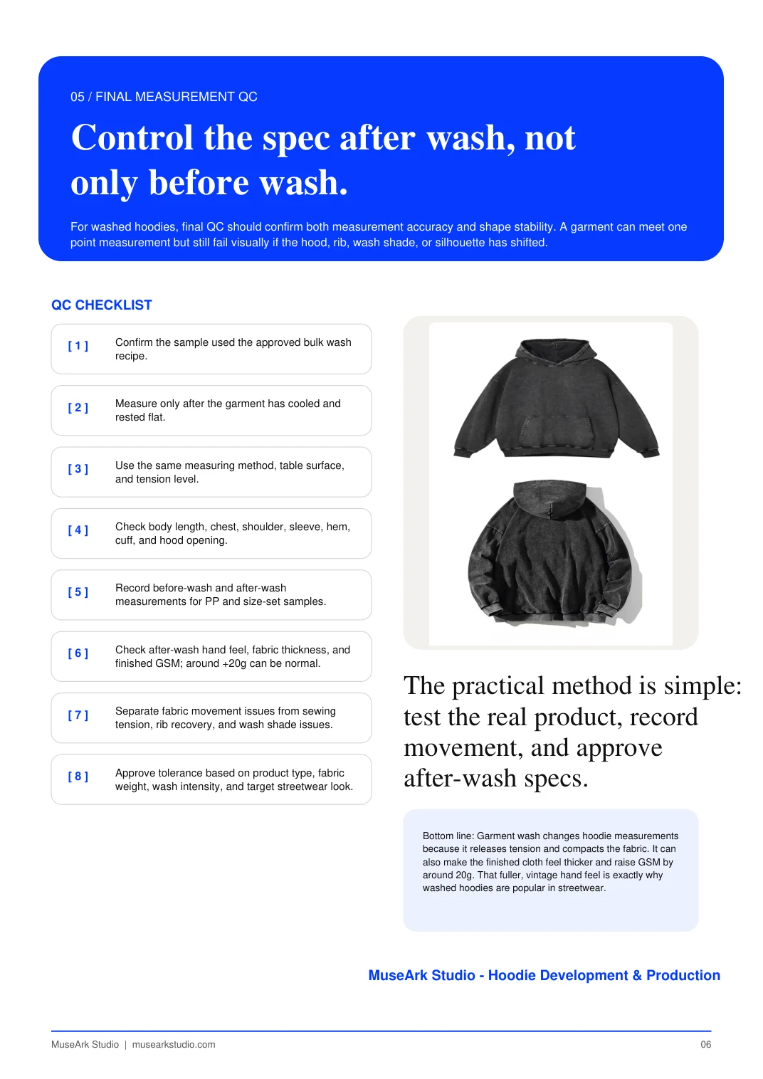 Garment wash hoodie measurements article page 6