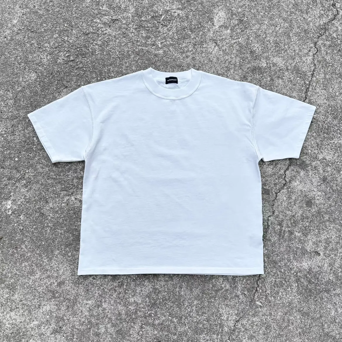 White custom T-shirt sample